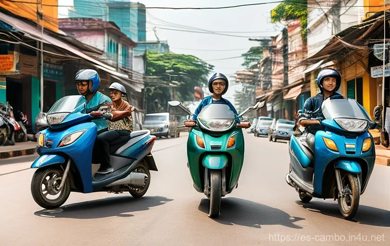 프놈펜 스타트업 생태계 - Here are three detailed image prompts in English, designed to capture the essence of Phnom Penh's vi...